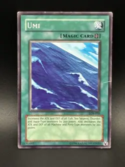 1996 YuGiOh Legend Of Blue Eyes White Dragon - LOB-050 - Umi - LP - Image 1