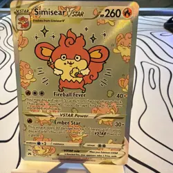 Pokemon Simisear VStar GG37 Crown Zenith Galarian Gallery Full Art Card NM/Mint - Image 1