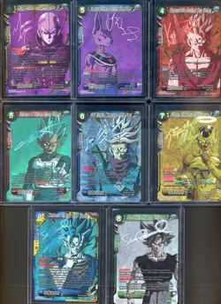 Dragon Ball Super Signature Cards English Goku Frieza Vegito Son Gohan 8xLot Set - Image 1