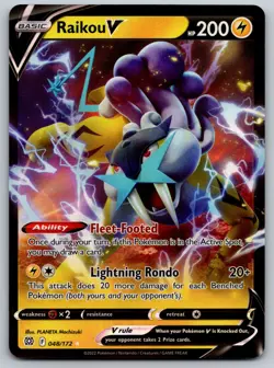 Raikou V 048/172 SWSH09: Brilliant Stars NM Pokemon Card TCG - Image 1