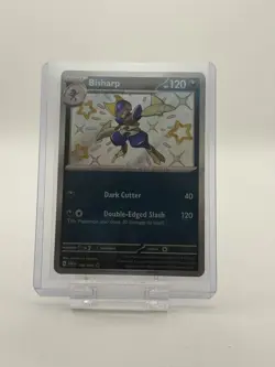 Pokemon TCG Bisharp Card Paldean Fates Shiny Rare 186/091 NM/Mint Condition - Image 1