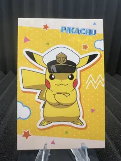 Captain Pikachu - Cracked Ice Holo - Electric Pikachu Card Database - Pokemon - Image 1