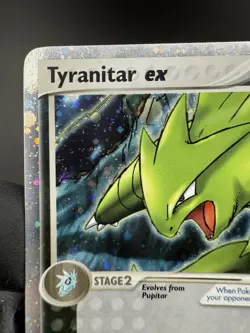 Pokemon TCG Tyranitar EX 17/17 Pop Series 1 Cosmos Holo Ultra Rare Card MP-HP - Image 3