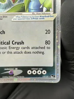 Pokemon TCG Tyranitar EX 17/17 Pop Series 1 Cosmos Holo Ultra Rare Card MP-HP - Image 5