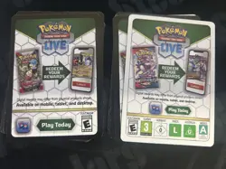 40 Sword & Shield/ Scarlet & Violet Pokemon TCGO Unused Code Cards By Message - Image 1