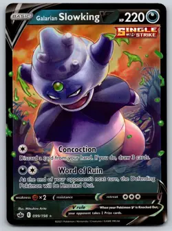 Galarian Slowking V 099/198 SWSH06: Chilling Reign NM Pokemon Card TCG - Image 1