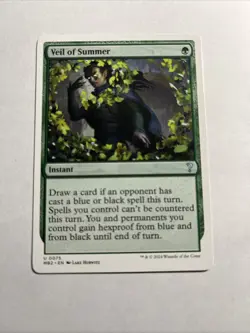 Veil of Summer (White Border) - Mystery Booster 2 MTG Plus Bonus Card!!! - Image 1