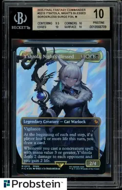 2025 MTG Final Fantasy Borderless Surge Foil 215 Y'Shtola Night's Blessed BGS 10 - Image 1
