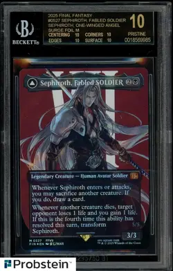 2025 MTG Final Fantasy Borderless Surge Foil #0527 Sephiroth BGS 10 BLACK LABEL - Image 1