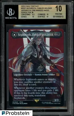 2025 MTG Final Fantasy EN Borderless Surge Foil #0527 Sephiroth BGS 10 PRISTINE - Image 1