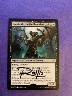 MTG Magic Razaketh, The Foulblooded Signed Artist Proof X1 HOU Chris Rallis - Image 1