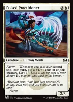 1x Poised Practitioner - Foil NM Eng MTG - Tarkir: Dragonstorm - Image 1