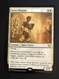 1x Strict Proctor (33) Strixhaven School of Mages LP MTG Magic the Gathering x1 - Image 1
