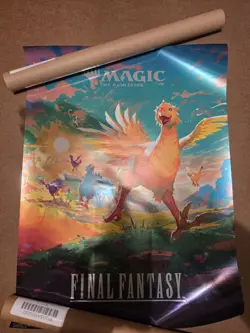 MTG Final Fantasy Magic The Gathering Chocobo 18 x 24 FOIL Promo Poster - Image 1