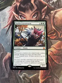 MtG Quilled Greatwurm - NM - Foundations - Image 1