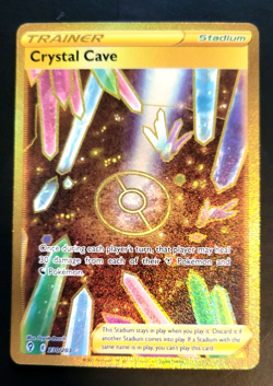 Crystal Cave 230/203 Gold Evolving Skies Trainer Stadium Pokemon Card NM - Image 1