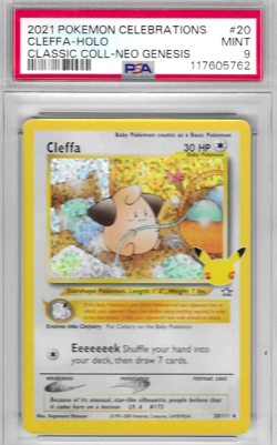 2021 POKEMON CELEBRATIONS CLEFFA #20 PSA 9 MINT NEW - Image 1