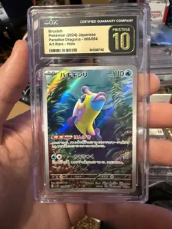 🐟🐟 CGC 10 Pristine Bruxish 068/064 AR Art Rare Paradise Dragona sv7a Pokemon - Image 1