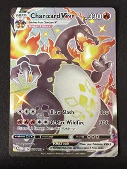 POKEMON TCG CHARIZARD VMAX SV107/SV122 SHINING FATES SECRET RARE HOLO ENGLISH - Image 1