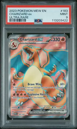 2023 POKEMON MEW EN-151 ULTRA RARE #183 CHARIZARD EX PSA 9 - Image 1