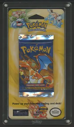 1999 Pokemon Base Set 1st Edition Shadowless Blister Booster Pack Charizard Art - Image 1