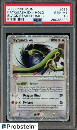2006 Pokemon Black Star Promos #039 Rayquaza Ex Holo PSA 10 GEM MINT - Image 1