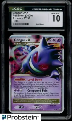 2009 Pokemon Arceus #97/99 Gengar LV.X Holo CGC 10 GEM MINT - Image 1