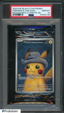 Pokemon Pikachu with Grey Felt Hat Van Gogh 085 Graded Sealed Promo PSA 10 - Image 1