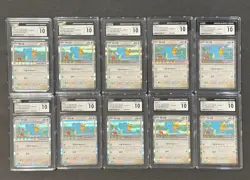 Lot (10) 2025 POKEMON KOREAN SV-P PROMO 173 DITTO METAMONG QR STAMP RALLY CGC 10 - Image 1