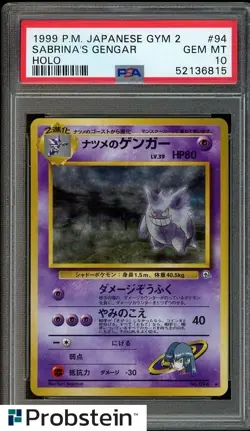 1999 Pokemon Japanese Gym 2 #94 Sabrina's Gengar Holo PSA 10 GEM MINT - Image 1