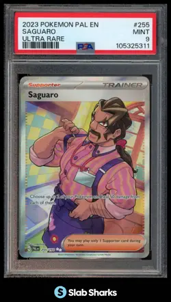 2023 POKEMON SCARLET & VIOLET PALDEA EVOLVED #255/193 SAGUARO ULTRA RARE PSA 9 - Image 1