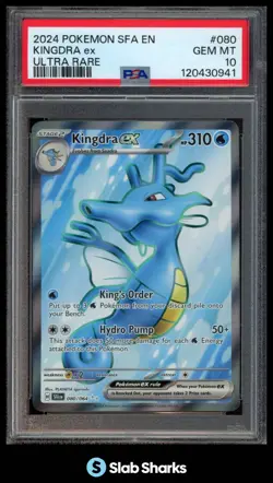 2024 POKEMON SHROUDED FABLE SFA EN #080/064 KINGDRA EX ULTRA RARE PSA 10 - Image 1