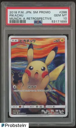 2018 Pokemon Japanese SM Promo #288 Pikachu Munch: A Retrospective PSA 10 - Image 1
