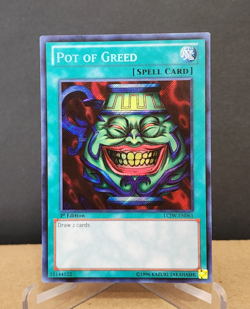Yu-Gi-Oh! Pot Of Greed LCJW-EN061 1st Edition Secret Rare - LP - Image 1