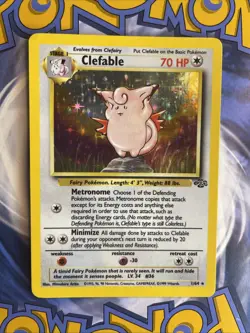 CLEFABLE (ERROR) 1/64 Jungle Set - Pokemon WOTC Vintage RARE HOLO Card - LP - Image 1