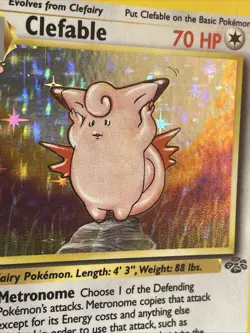 CLEFABLE (ERROR) 1/64 Jungle Set - Pokemon WOTC Vintage RARE HOLO Card - LP - Image 5