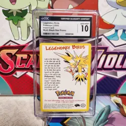 CGC 10 Legendary Birds Insert Card WOTC Black Star Promo - Pokemon - SHIPS FAST - Image 1