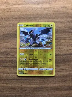 Zekrom #60/185 Vivid Voltage Pokemon Reverse Holo Rare Card - Image 1