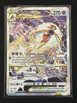 Pokemon TCG Crown Zenith Deoxys VSTAR Ultra Rare Holo Card GG46/GG70 - Image 1