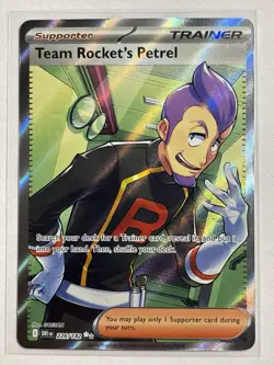 Team Rocket's Petrel 226/182 - Destined Rivals Ultra Rare Holo Pokemon Card NM - Image 1