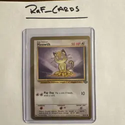 Meowth 56/64, MP, Gold Bordered Promo, Fruit Roll Up, Vintage Pokemon TCG Cards - Image 1