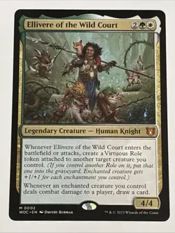 MTG Commander: Wilds of Eldraine Ellivere of the Wild Court 0002 NM Mythic - Image 1