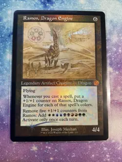 MTG Ramos, Dragon Engine SCHEMATIC FOIL The Brothers' War Retro Artifacts 110 NM - Image 1