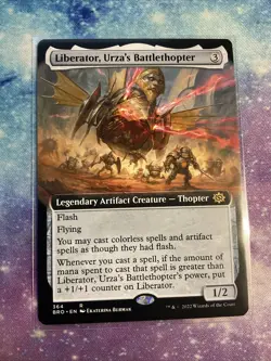 1x Liberator, Urza's Battlethopter, Extended Art, Brothers War, Magic MTG NM - Image 1