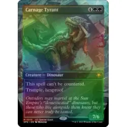 Foil Carnage Tyrant (borderless) X4 M/NM Magic: The Gathering MTG Special Guests - Image 1