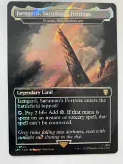 Isengard, Saruman’s Fortress *SURGE FOIL* Lord Of The Rings MTG LTR LOTR MT/NM - Image 1