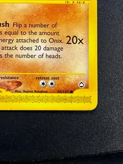 Onix 98/147 - Aquapolis Vintage Regular Pokemon TCG Card LP e-Reader - Image 3