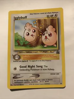 Igglybuff Black Star Promo #36 NM Pokemon WOTC - Image 1