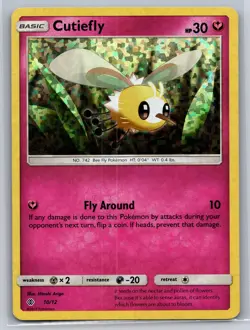 Cutiefly 10/12 Holo Pokemon McDonald's Promos 2017 Lightly played - Image 1