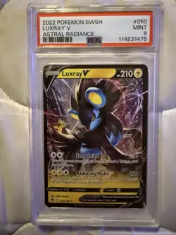 2022 POKEMON SWORD & SHIELD SWSH ASTRAL RADIANCE #050 LUXRAY V PSA 9 - Image 1